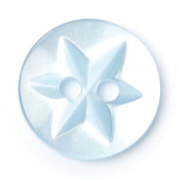 Milward Carded Buttons Star Sky Blue 12mm Pack of 7