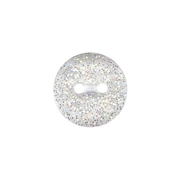 Milward Carded Buttons Glitter Clear 12mm Pack of 6