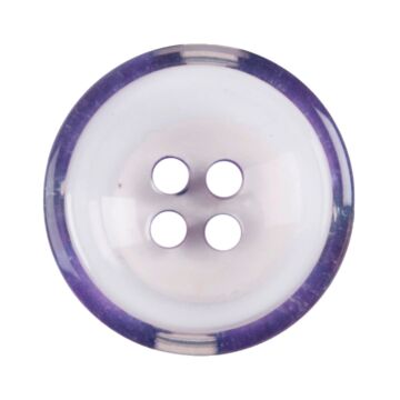 Milward Carded Buttons Rimmed Two Tone 4 Hole Purple 17mm Pack of 3