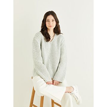 Hayfield Bonus Aran With Wool Ladies Sweater Pattern 10323 81cm-137cm