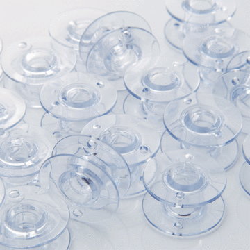 Brother Shuttle Foot Bobbins 11.5mm Pack of 10 Transparent 1.5 x 9.6 x 6.5cm
