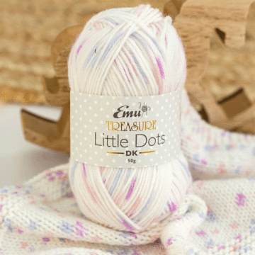 Emu Treasure Little Dots DK Yarn Little Bo Peep 005 50g