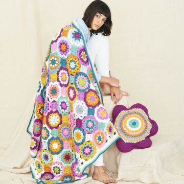 Stylecraft Playful Posy Blanket 9771 Crochet Pattern - Paper Copy  