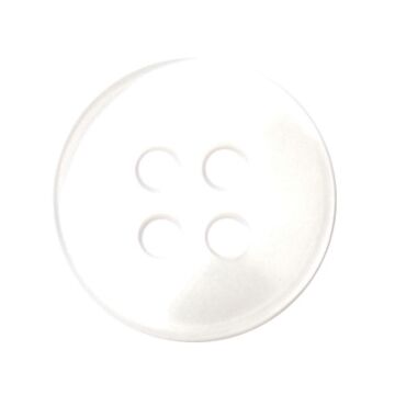 Milward Carded Buttons Rimmed 4 Hole White 11mm Pack of 5