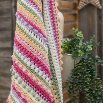 Celebration Crochet Blanket in EMU Classic DK (1069) Paper Pattern  