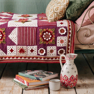 Janie Crow Crimson Dreams Crochet Blanket Kit 