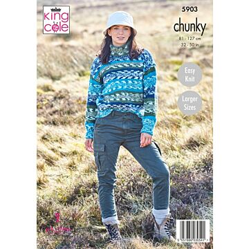 King Cole Nordic Chunky Ladies 5903 Bust Up To 127cm