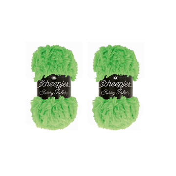 Scheepjes Furry Tales Super Chunky Yarn Value Pack - 2 x 100g Balls Frog Prince 986 