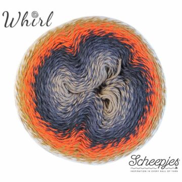 Scheepjes Whirl 4ply 771 Jumpin Jaffa Pop 215-225g