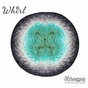 Scheepjes Whirl 4ply The Aurora Collection 785 Minty Black Velvet 215-225g