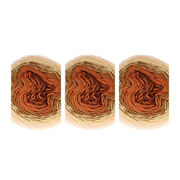 Scheepjes Whirl Fine Art DK Yarn Value Pack - 3 x 220g Balls Dadaism Orange 655 