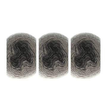 Scheepjes Whirl Fine Art DK Yarn Value Pack - 3 x 220g Balls Minimalism Black 650 