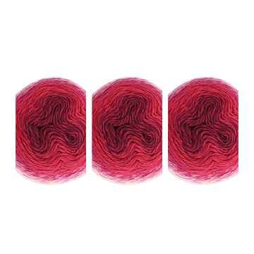 Scheepjes Whirl Fine Art DK Yarn Value Pack - 3 x 220g Balls Modernism Red 659 