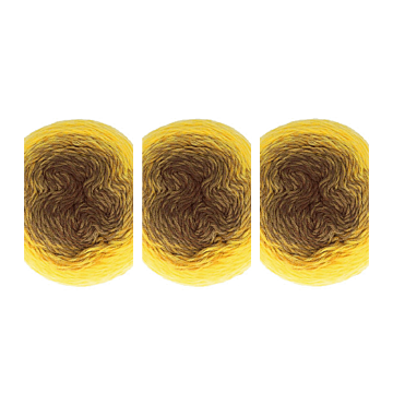 Scheepjes Whirl Fine Art DK Yarn Value Pack - 3 x 220g Balls Pop Art Yellow 652 