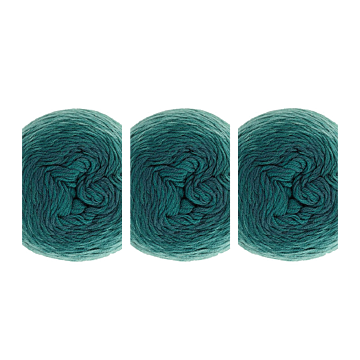 Scheepjes Whirl Fine Art DK Yarn Value Pack - 3 x 220g Balls Rococo Green 661 