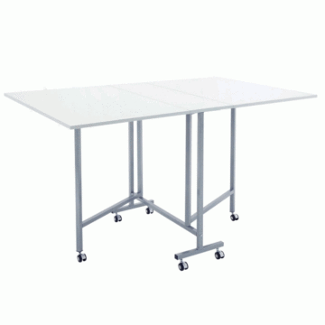 Sew Stylish Craft and Cutting Table Silver White 100 x 69 x 14 cm