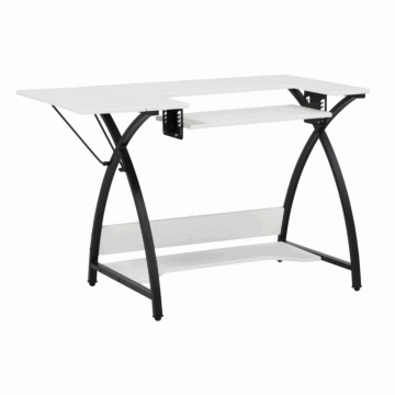 Sew Stylish Sewing Table Black White 112 x 66 x 14 cm