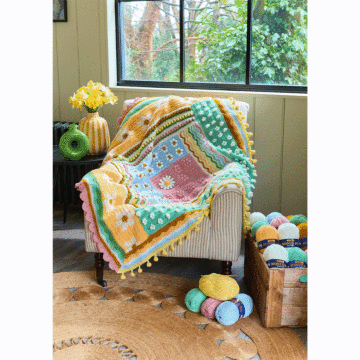 Sirdar Crochet Along Blossom & Buds Blanket Kit in Hayfield Bonus DK by Lindsey Newns 