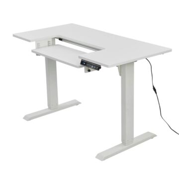 Sew Stylish Electric Height Adjustable-Sewing/Craft Table White 