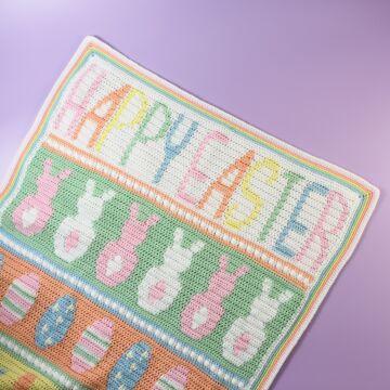 WoolBox Easter Crochet Blanket Kit in Woolbox Imagine Lullaby Baby DK - Pastel 