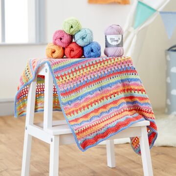 West Yorkshire Spinners Carousel Crochet Blanket KIT Bo Peep DK Multi 